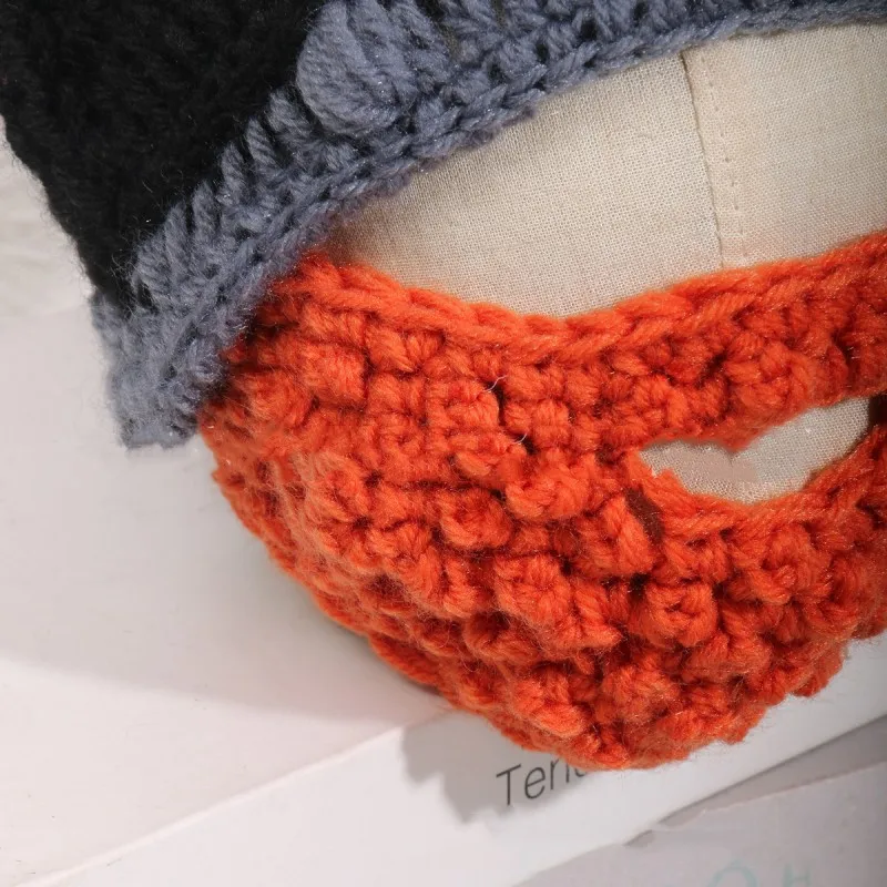 Handmade Crocheted Hat Baby Horn Hat Kids Bonnet Crochet Winter Hats Cartoon Children Toddler Viking Horns Knitted