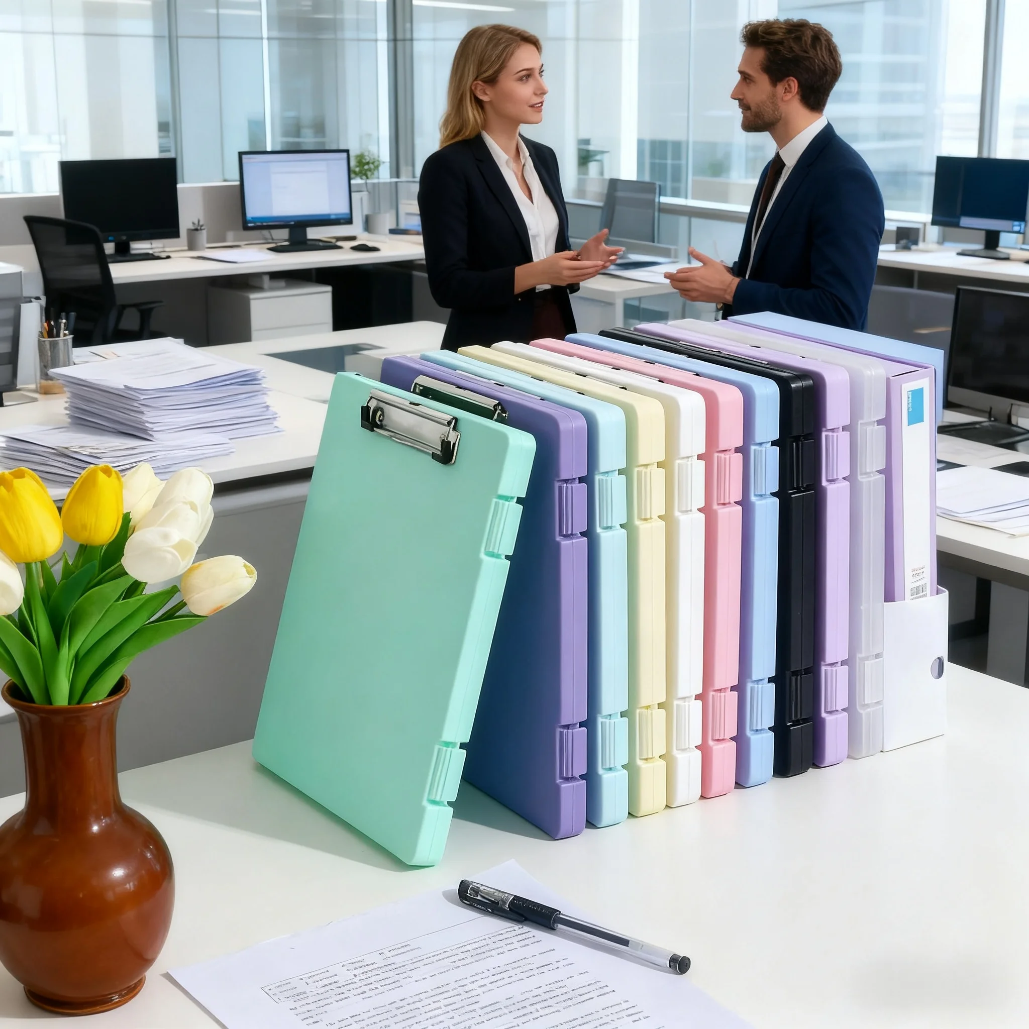 Test Paper Storage File A4 Folder Clipboard Writing Board Storage Box Transparent Storage Box Storage Container Document Office Folder