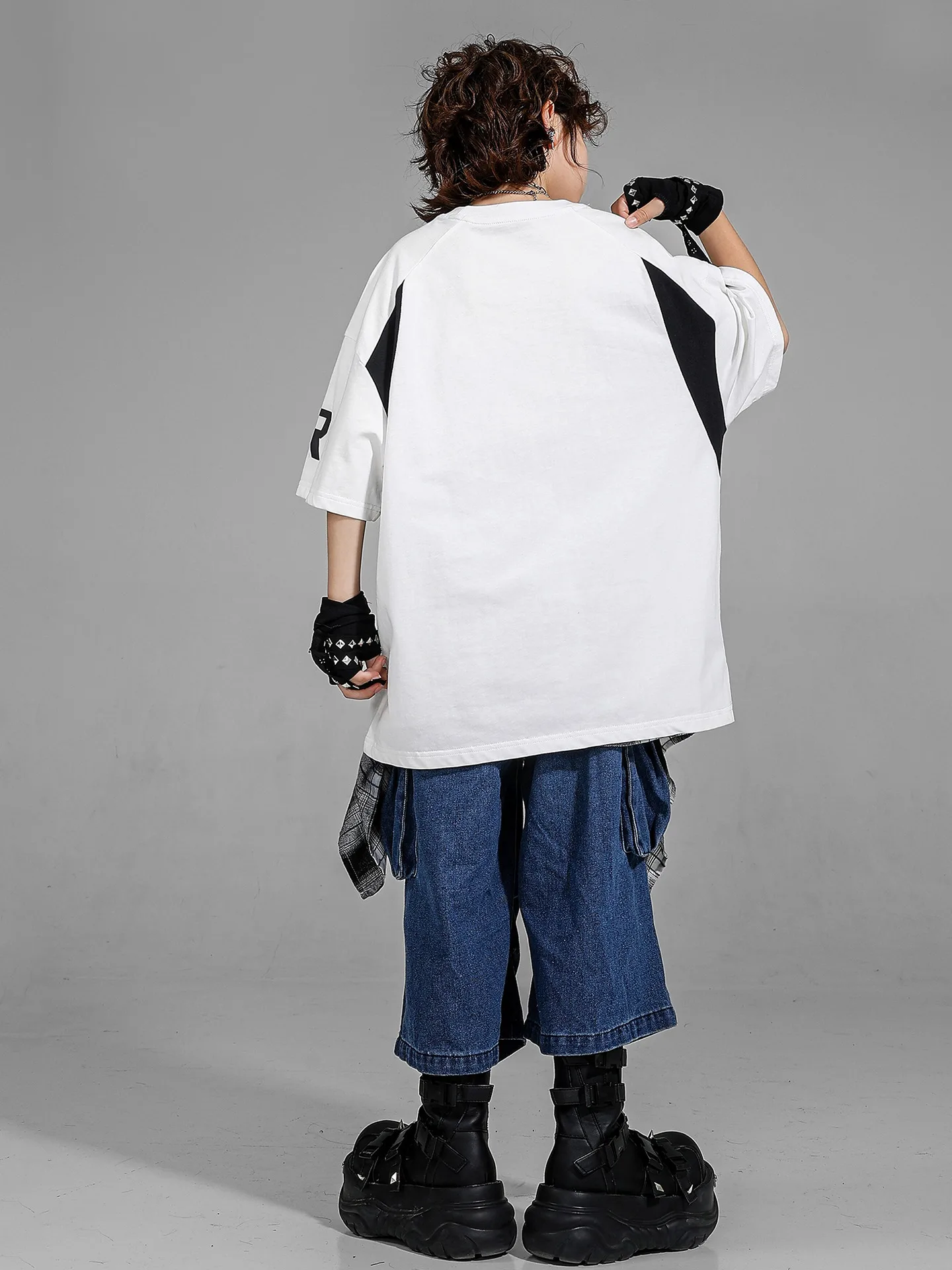 2025 garçons danse de rue Hip-hop vêtements de danse Jazz danse Costumes haut blanc bleu Shorts costume scène tenue défilé porter DQL11063