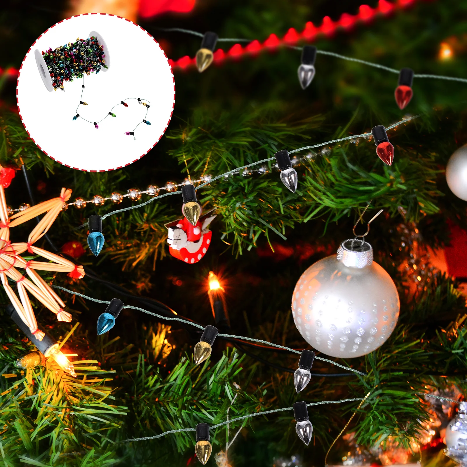 

Christmas Tree Decoration Light String Decorations Outdoor Lights Decorative Festive Fairy Window Indoor Hanging