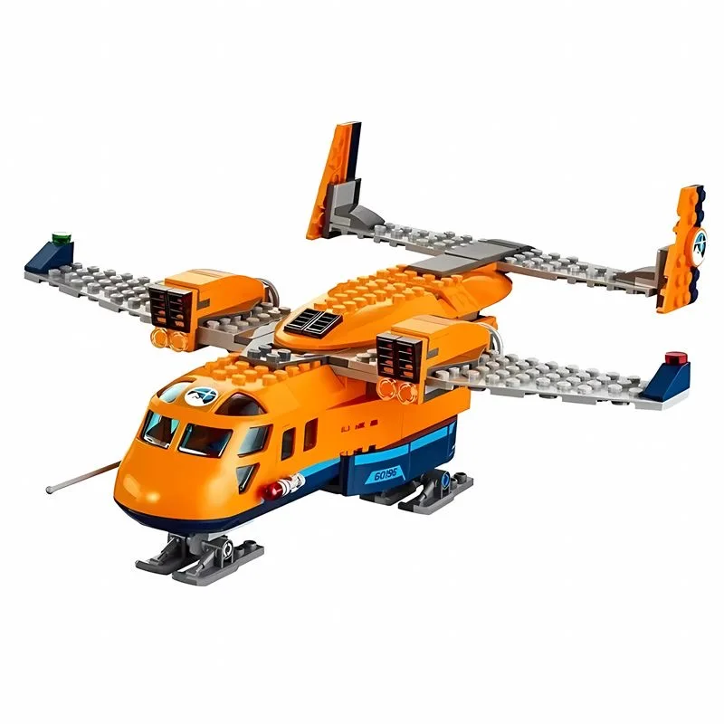 City Series Polar Adventure Arctic Air Supply Aircraft Supply Aircraft Children's Assembled Building Block Toy Gift MOC