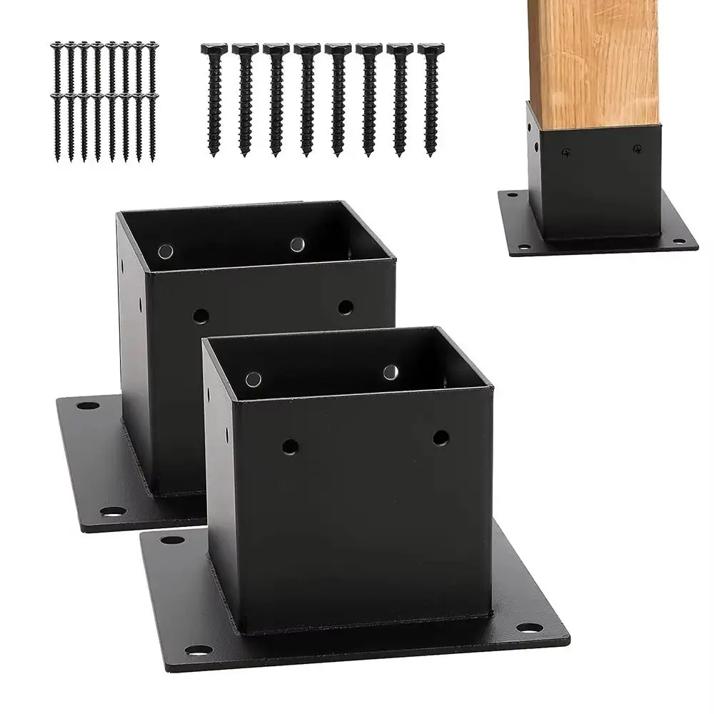 

Структурная опора Нержавеющие металлические кронштейны Прочность Установка перил на палубе для тяжелых условий эксплуатации Черное деревянное основание стойки Деревянные балки