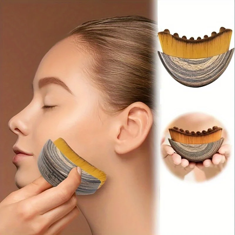 

Lymphatic Drainage Brush for Face & Body, Ergonomic Massager Tool, Fits Skin Contours, Detox & Relaxation