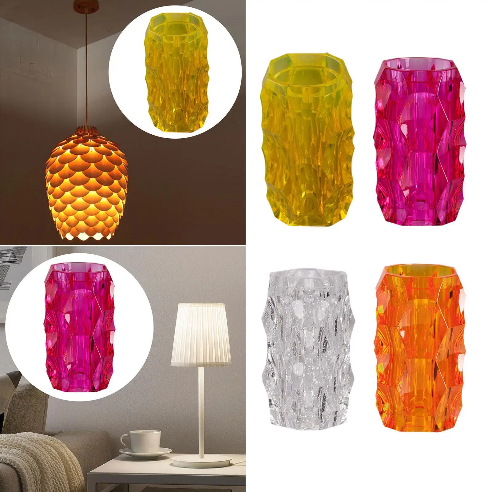 

Atmosphere Lampshade Light Cover Portable Led Lights Shade Decorative for Camping Bedroom Porch Living Room Outdoor Activities