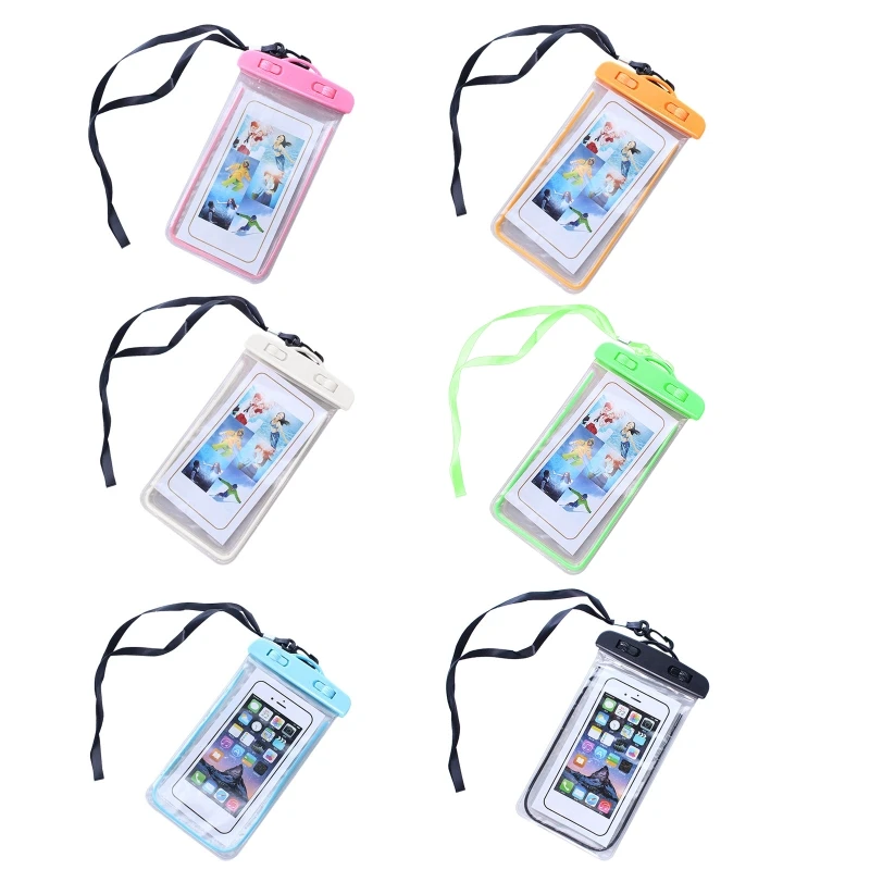 Fluorescence Waterproof Bag Pouch Holder Water Tight Case Dry Bags for Camera Mobile Phone Maps Organize Pouch Boating Hiking