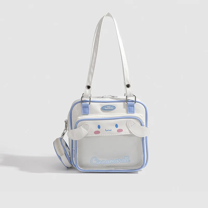 Nouveau sac à bandoulière Kuromi cannelle grande capacité Figure d'anime Patch intérieur téléphone portable cosmétique dessin animé sac de rangement cadeaux