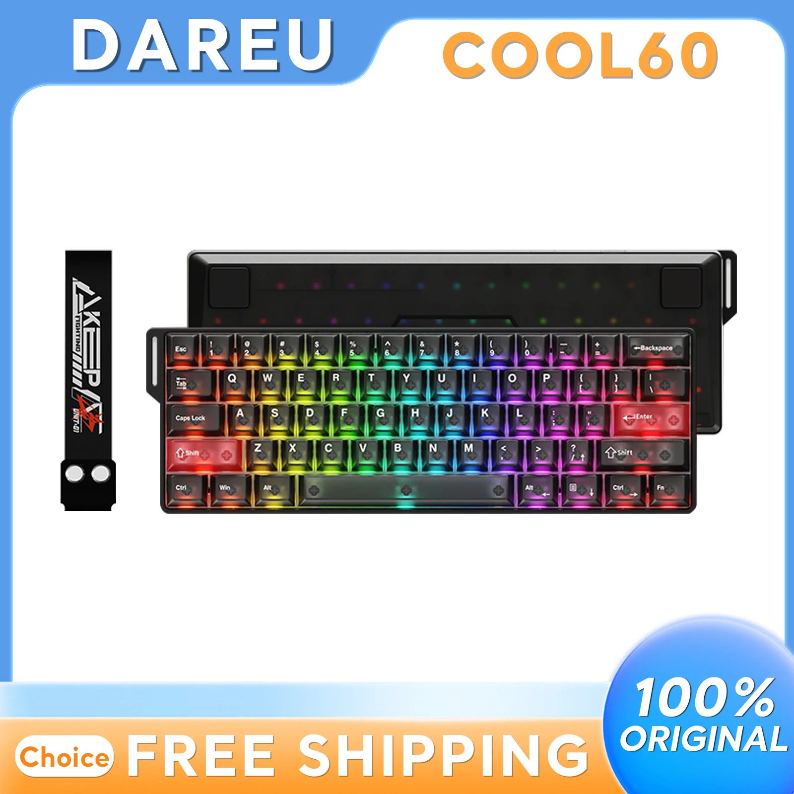 

DAREU COOL60 Magnetic Axis Magnetic Keyboard Gaming Wired 8k Polling Rate RT0.01mm Hot Swap RGB Esport ErgonomicPc Accessories