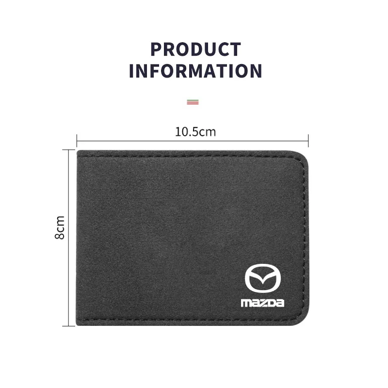 Auto Driver License Cover Suede Anti-Fur Car Driving Documents Case Credit Card Holder For Mazda 3 6 CX3 CX-5 CX5 KE KF CX7 MX5