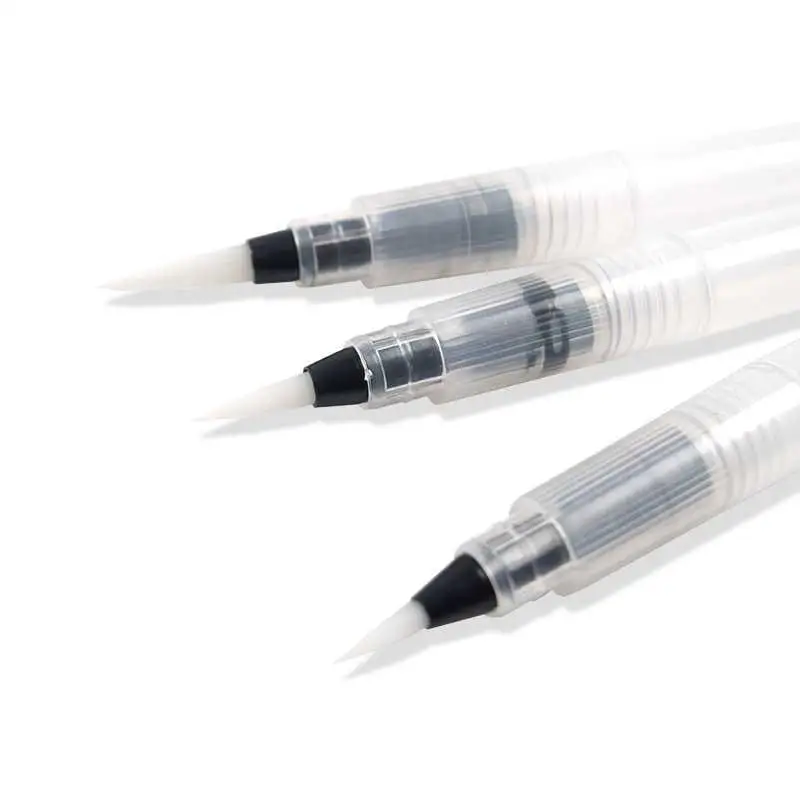 3PCS/lot Refillable Paint Brush Soft Brush Pen Ink Water Color Calligraphy for Painting S M L Marker Pen