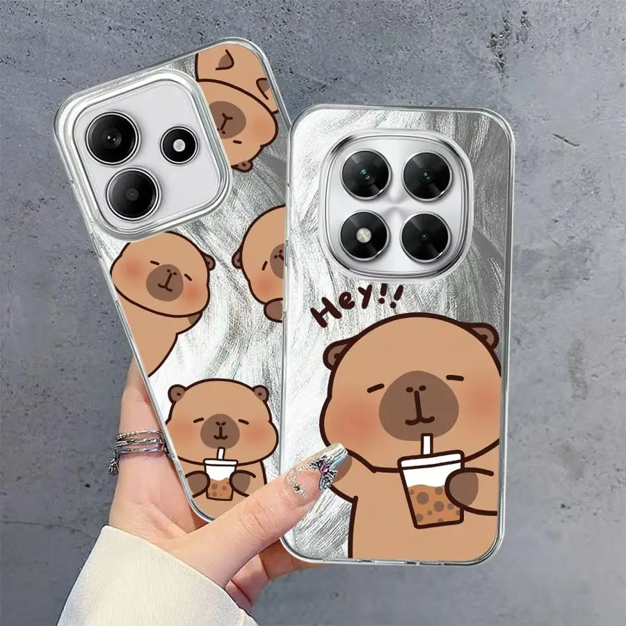 Custodia morbida per capibara simpatico cartone animato per Xiaomi Redmi Note 11 12 Pro 14S 13 14 Pro Plus 12S 11S
