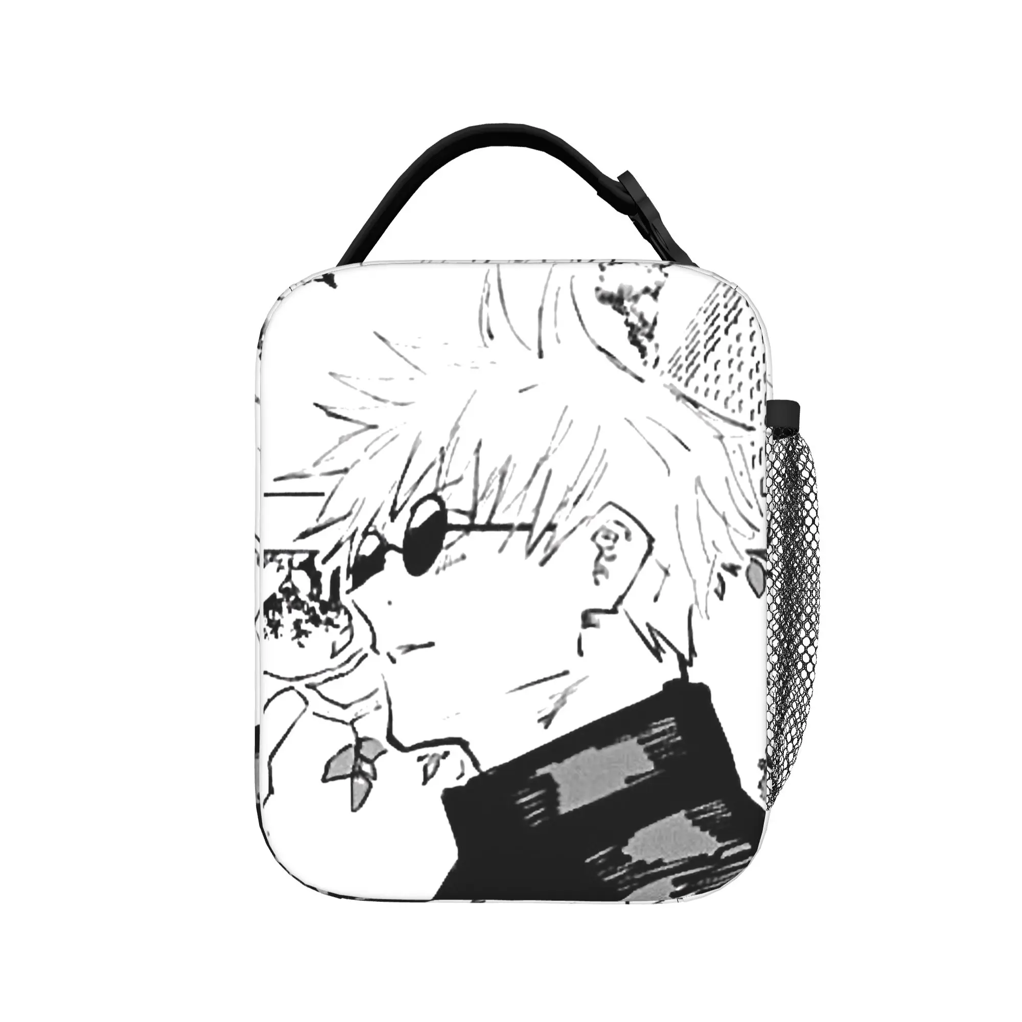 Gojo Saturo JJK Anime Insulated Lunch Bags High Capacity Jujutsus Kaisens Anime Reusable Cooler Bag Tote Lunch Box Bento Pouch