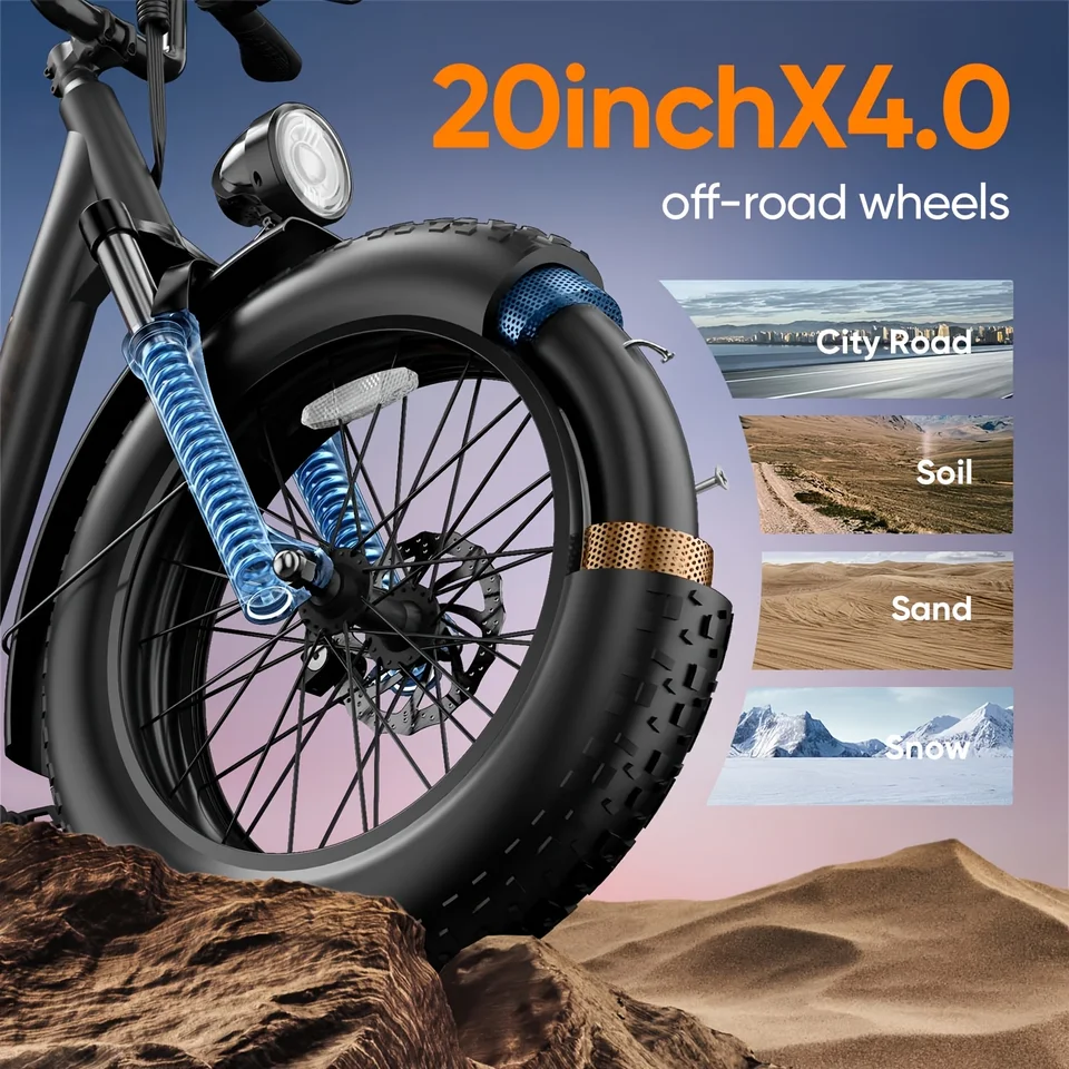 E20Pro Grey Adult Electric Bicycle Unisex Portable E-Bike 745W Peak Motor 48V 15.6AH Detachable Lithium Battery 100 Mile Range 1 image 6