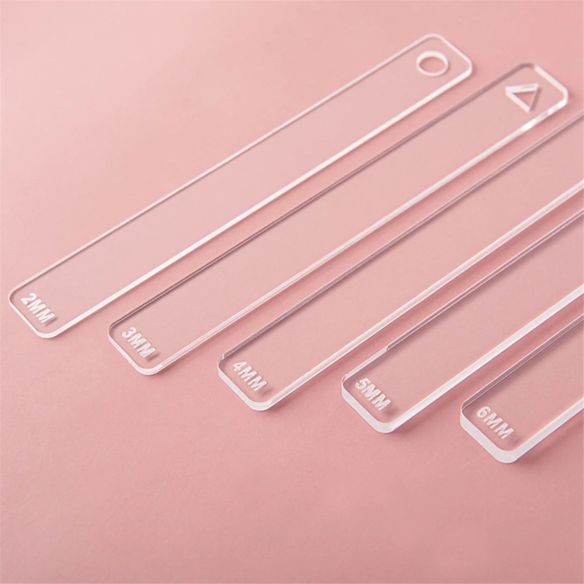 10Pc/Set Clay Ruler Acrylic Soft Pottery Polymer Clay Thickness Ruler Roller Guide Rail DIY Earrings Jewelry Making Tool