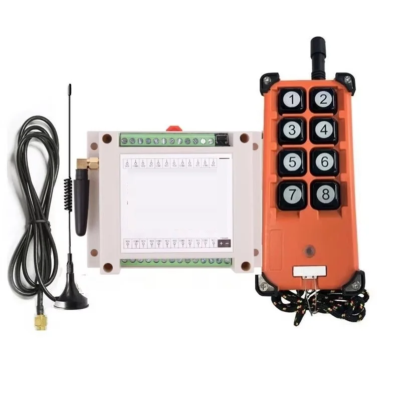 315/433MHz DC 12V 24V 36V 8 Channel R F Wireless Remote Control System Receiver Transmitter Universal Power Industrial 200-3000m