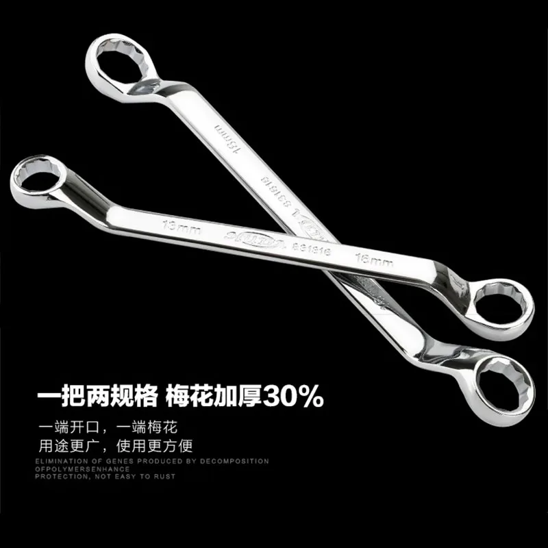 

1Pcs Box End Wrench Dual Head Double End Ring Spanner Deep Offset Ring Spanner Garage Workshop Tool 5.5-7mm to 36-41mm