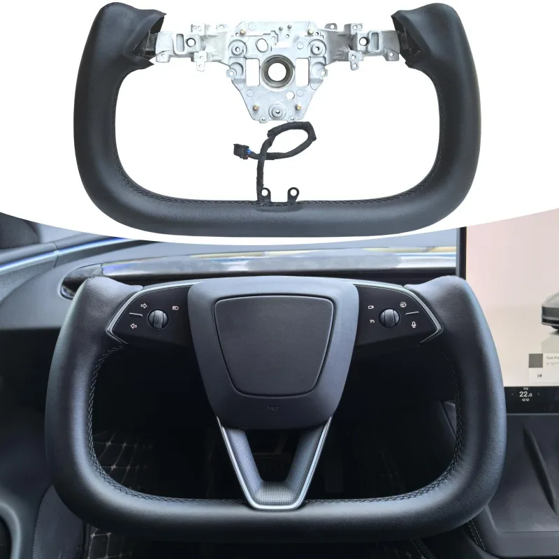 2025 Yoke Handle for New Model Y Juniper Heating Yoke Steering Wheel For Tesla Personalized Racing Leather Customized Accessory