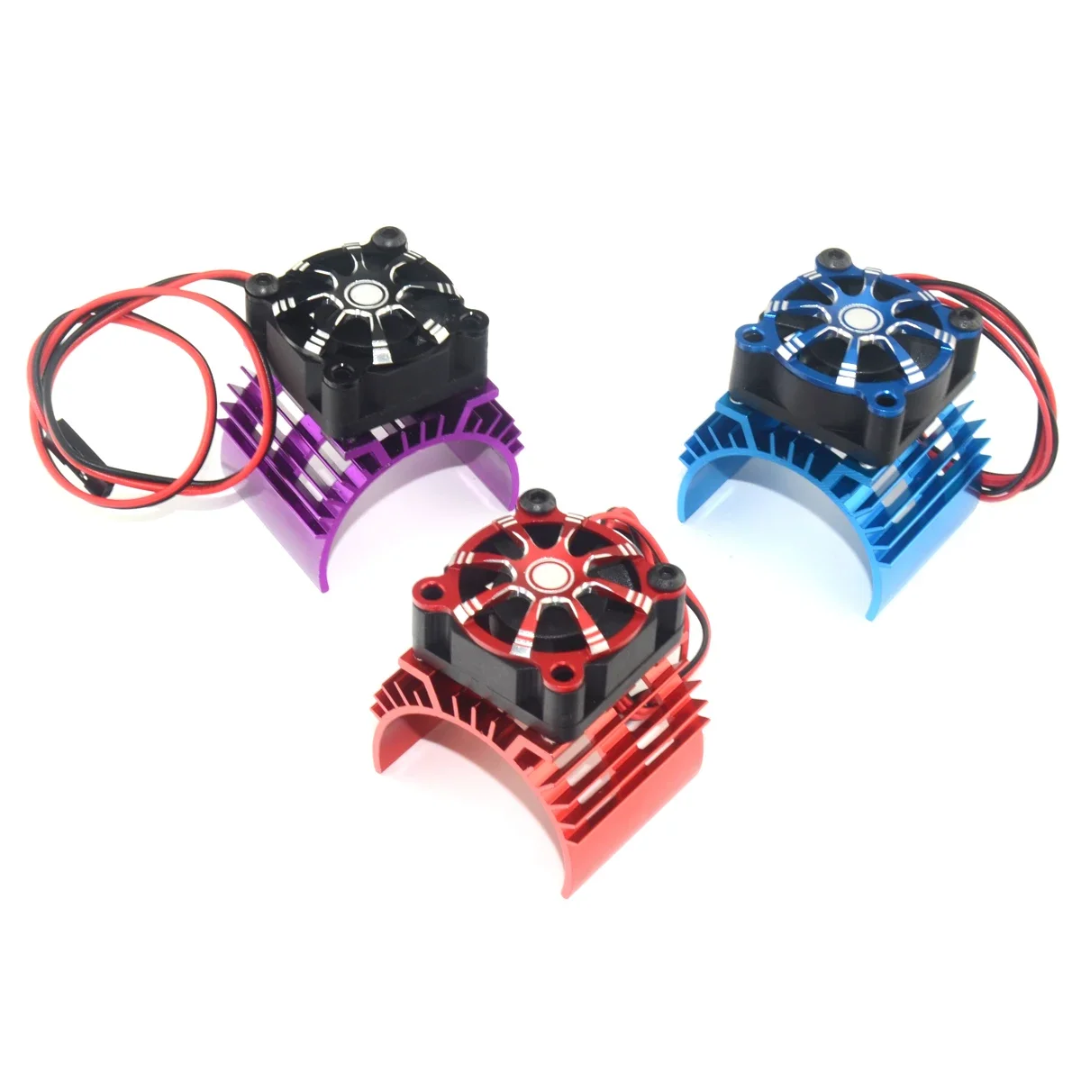 RC Car 540 550 Electric Motor Aluminum Cover Heat Sink + Cooling Fan + Protective Guard for 1/8 1/10 HSP Himoto Redcat RC Car