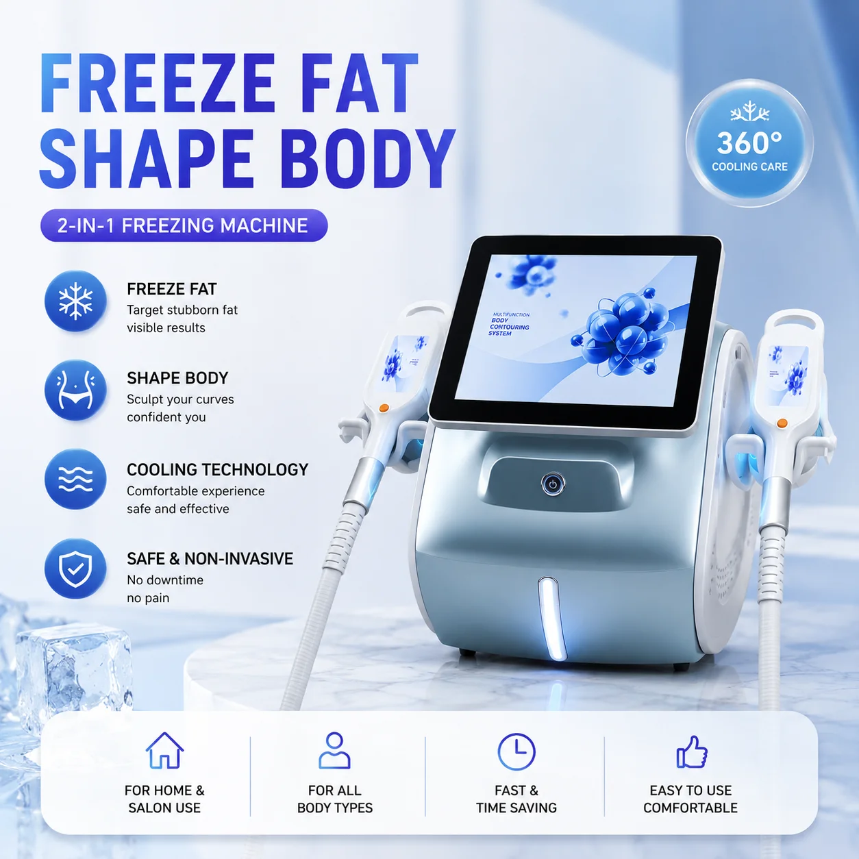 

Professional Double Handles Body Slimming Machine Fat Burning Cellulite Reduce Body Sculpting Weight Loss Machine