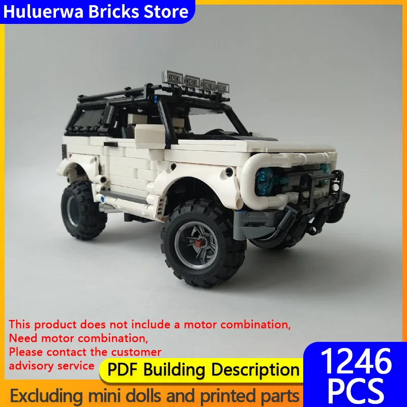 

Модель скоростного гоночного автомобиля MOC, строительные кирпичи Bronco, внедорожник, модульная технология, подарки, праздник, сборка, детские игрушки, костюм