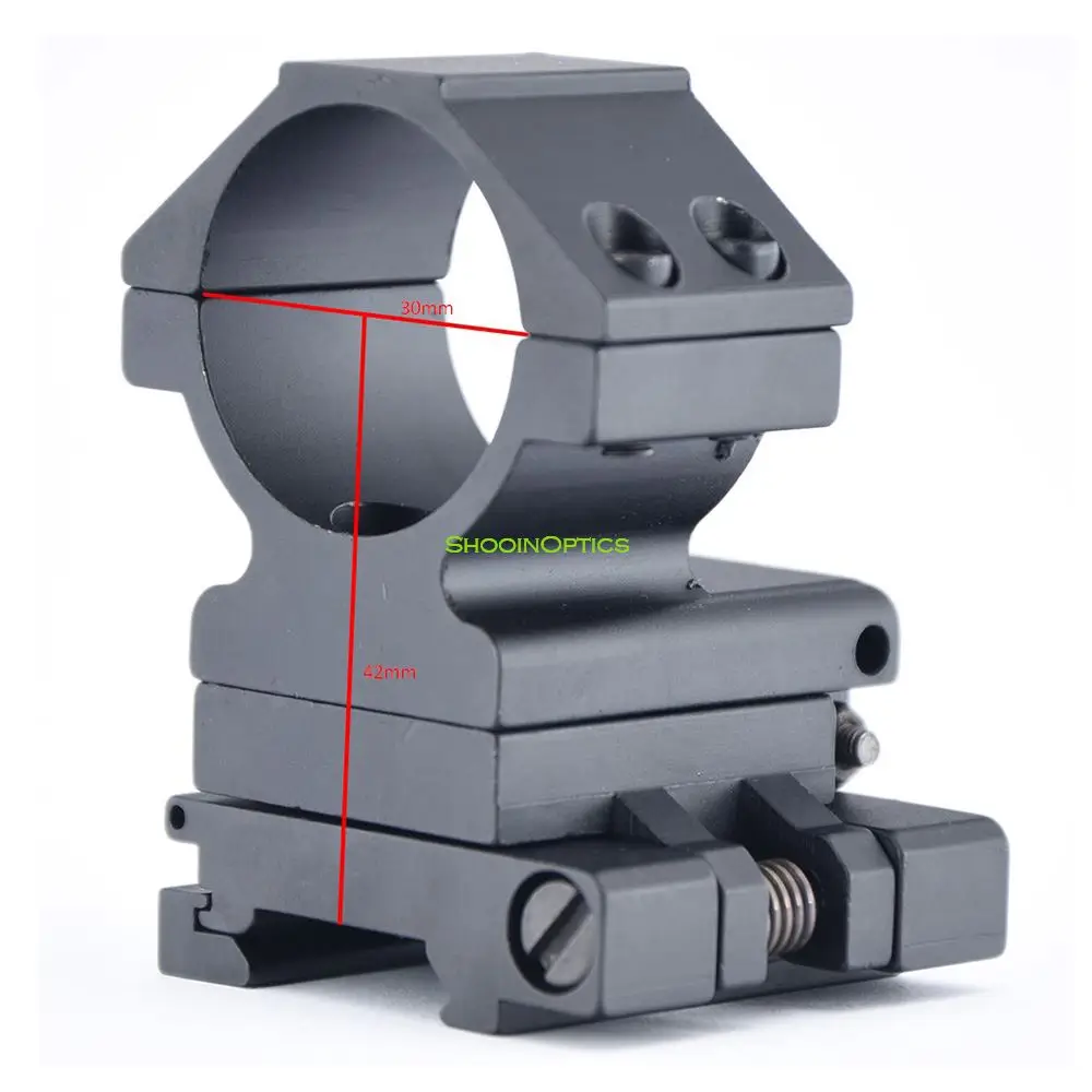 Tactical 3x 5x Magnifier Scope Quick Flip 30mm Tube Ring 20mm Release Detachable Mount Base