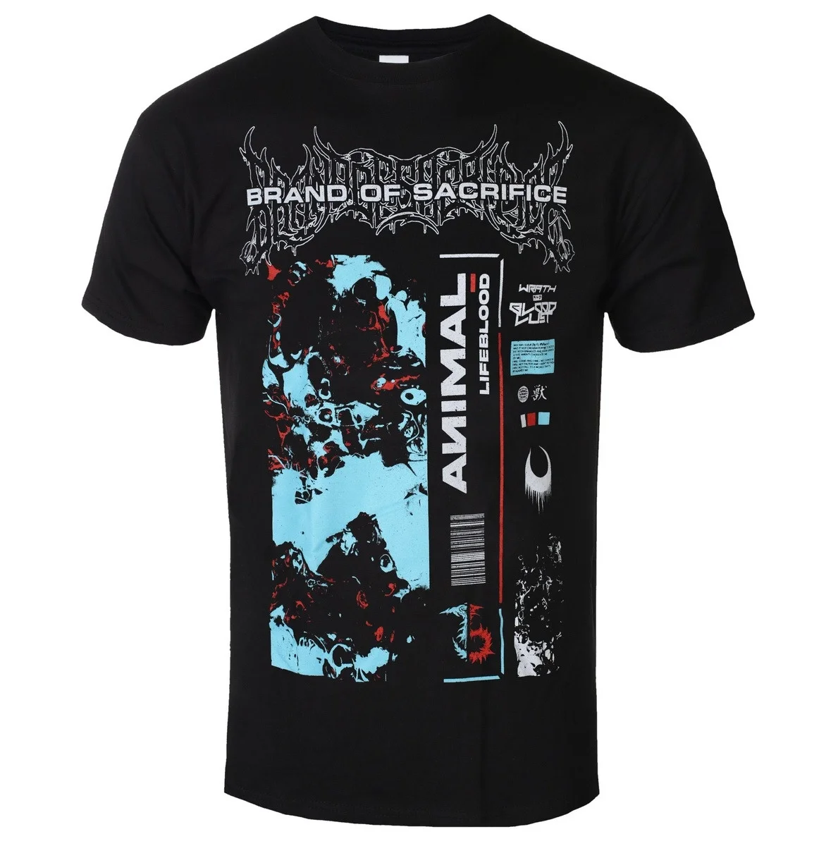 Brand of Sacrifice Death‑core Metal Band Graphic Short Sleeve Top Men Women Glowing Skull Monster Horror Illustration Print