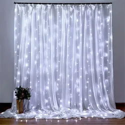 3M×6/3/2/1M Curtain String Lights USB Power with Remote Control LED Fairy Lights Christmas Tree Pendant Home Bedroom Decorations
