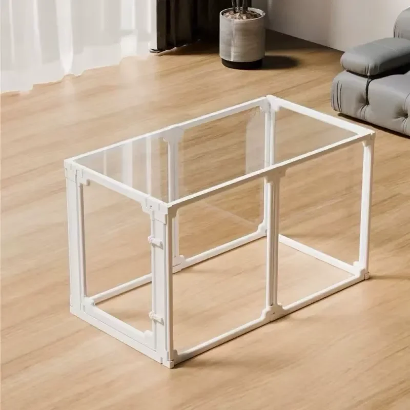 Transparent Pet Fence for Dogs and Rabbits Sturdy Indoor Cage Anti Escape Thickened Design Easy to Install Safe Playpen Multi