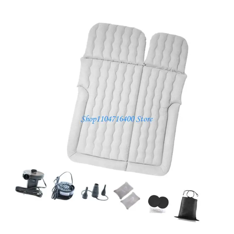 y1gd Multifunctional Air Mattress Inflatable Bed for Car SUV Travel Car Bed Camping Mattress with 2 Air Pillows and Air Pumps