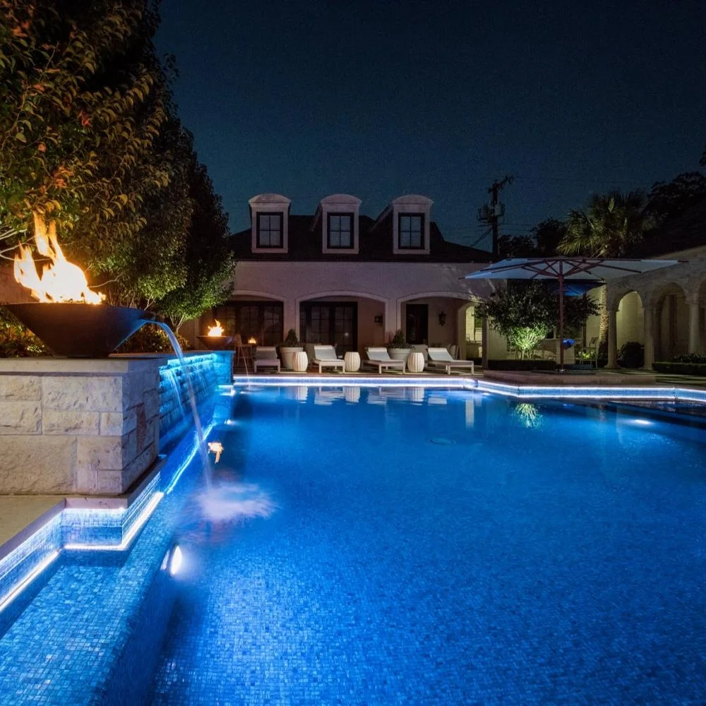 

Color Changing Fiber Optic LED Light Pool Side Edge Lighting Decoration Waterproof Swimming Pool Fiber Optic Perimeter Lighting