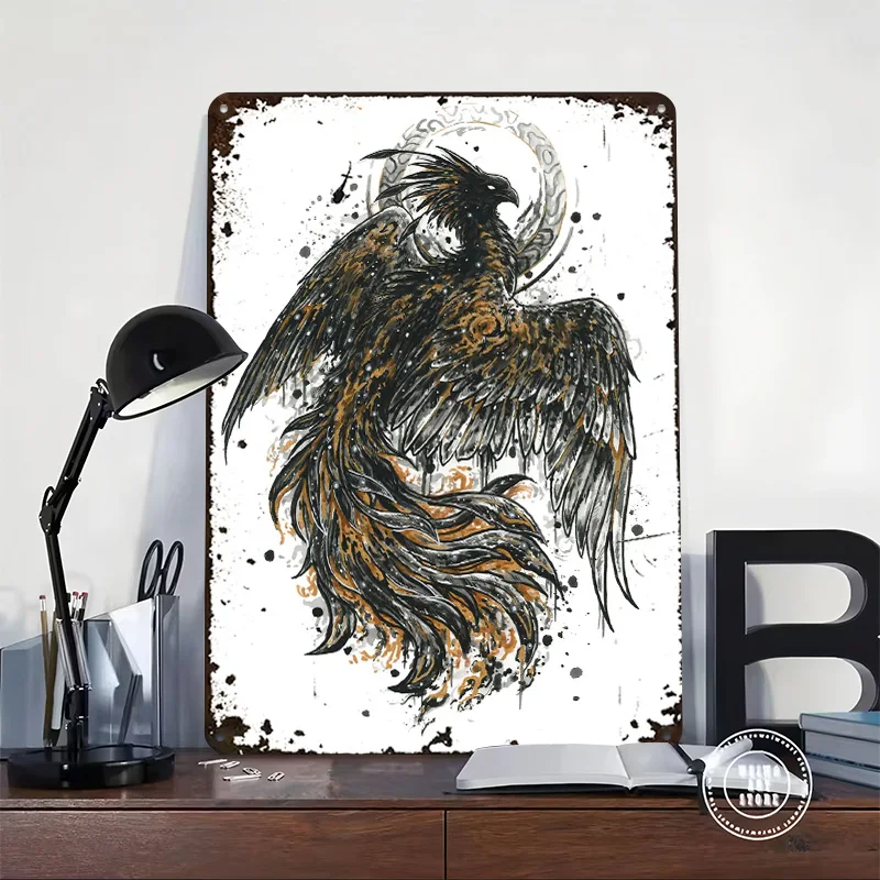 Zhuque Metal Poster Tin Signs Wall Art Bedroom Decoration Room Custom Metal Sign for Home Decoration Pictures Wall Decor Retro