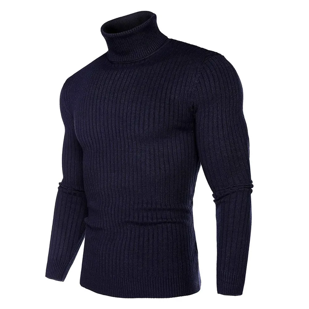 Turtleneck Sweater Slim Fit Soft Knitted Basic Pullover Sweater Fashion Rollneck Warm Jumper Slim Fit Casual Sweater