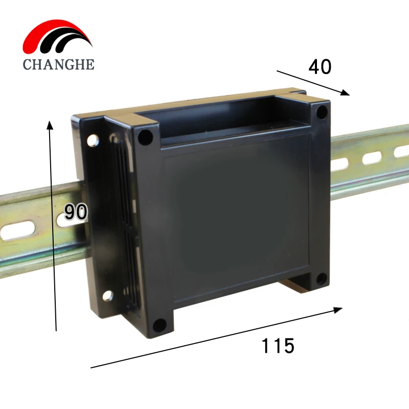 1Pcs 115X90X40Mm Plastic Plc Industriële Control Box Voeding Shell Geleiderail Type Shell instrument Bedrading Thr