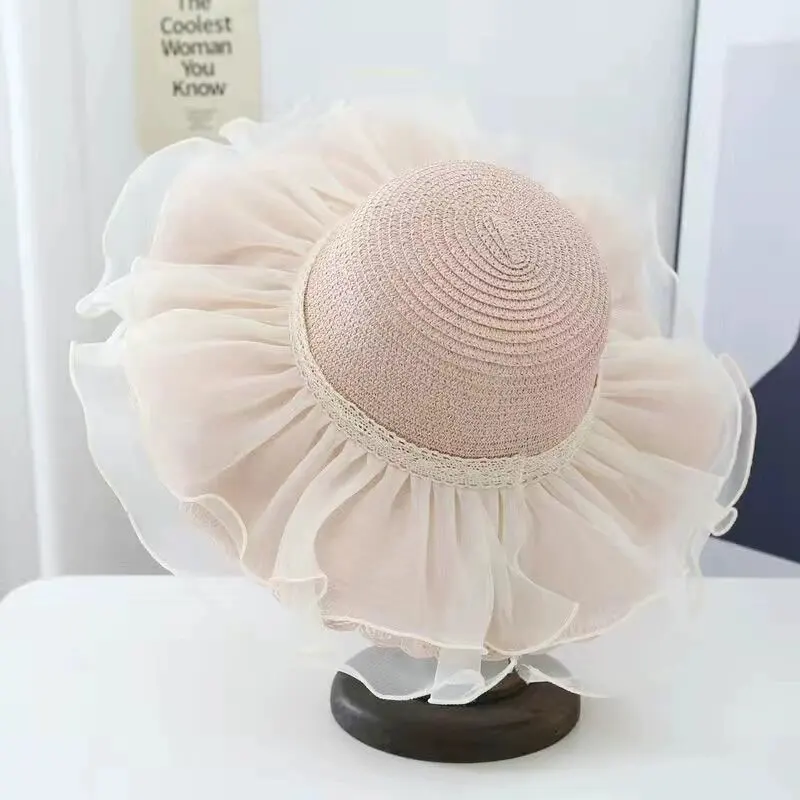 New summer floppy wide brim sun hat  Women Straw hat Cap Outdoor holiday Lady beach Casual floral Panama hat