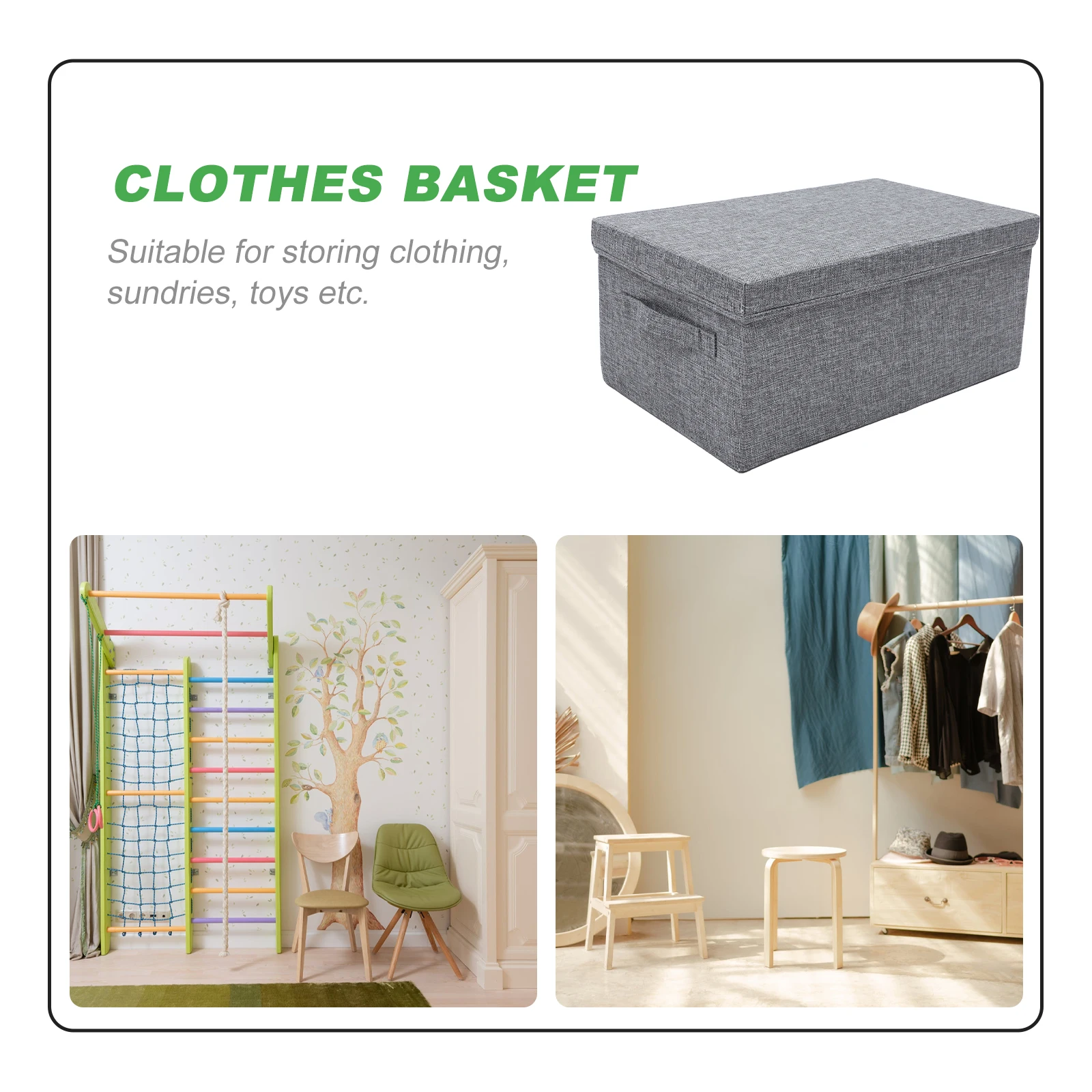 

Large Capacity Storage Baskets Foldable Clothes Organizer Box Laundry Container Toy Holder PP Board Nonwoven Fabric Home