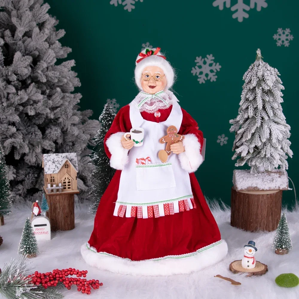 Santa Claus Decoration Christmas Tree Ornaments Santa Claus Doll Grandpa and Grandma New Year Home Decoration Happy NewYear