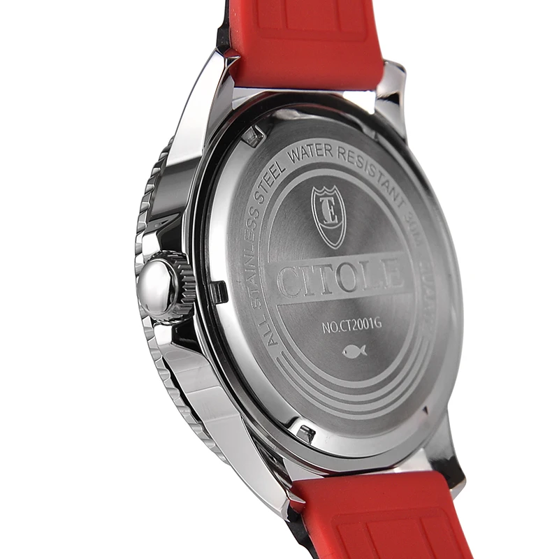 CITOLE Couple Watch Men's Model Quartz Movement Tungsten Steel Band Black Dial Water-Resistant