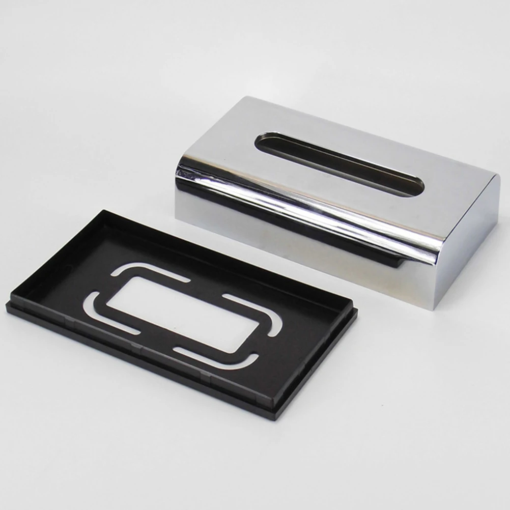 

Multifunctional Silver Electroplated Tissue Box Natural Elegant Design Home Decoration Vanity Napkin Dispenser Rectangular Paper
