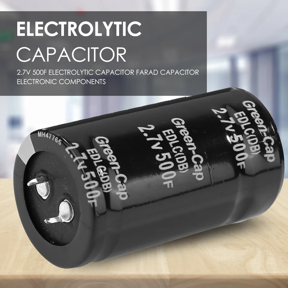 アクセサリー ALUMAPRO THE CAP 5 Farad Capacitor V.2 10pcs Super Farad Capacitor 2.7V 500F Electrolytic Capacitor Wide