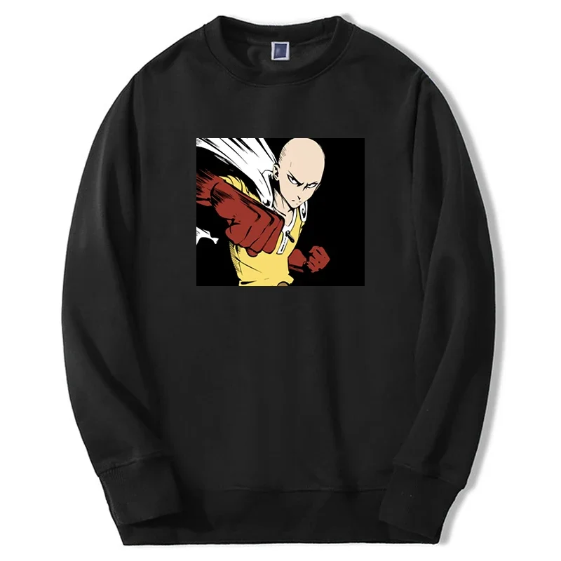 One punch man graphic hoodie Japanese anime Seoul mens 2024 fashion sweatshirts loose Harajuku oversize clothes tracksuit