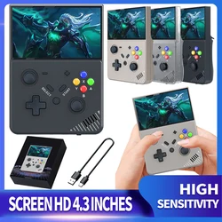 M18 Retro Handheld Video Game Console 3D Joystick 4.3 Inch LCD Screen Portable Pocket Video Player 64GB/128GB Games for Kid Gift