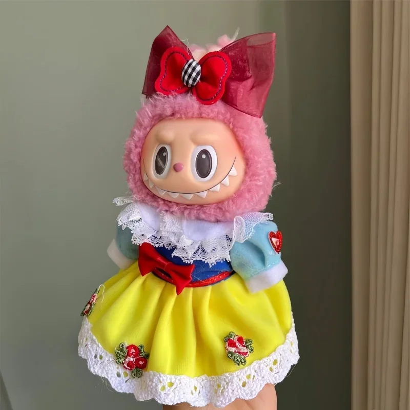 Mini muñeca de peluche de 17cm, ropa dulce, accesorios, sin muñeca para Labubu, accesorios de ropa DIY