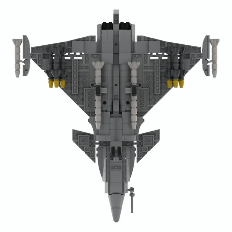 aereo da combattimento Moc Building Block Dassault Rafale Tecnologia in scala 1:48 Modello in mattoni modulari Regali Giocattolo di Natale Set fai da te Assemblaggio