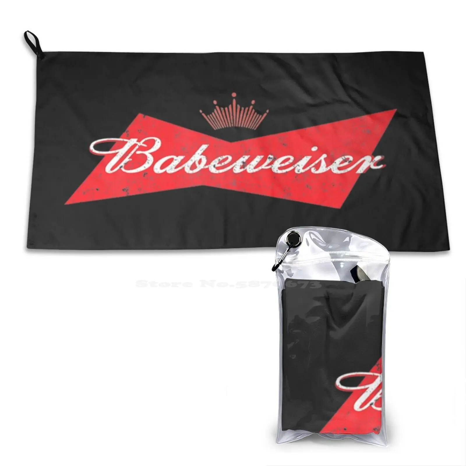 Mens Womens Babeweiser Vintage Beer Logo T Shirt Custom Soft Sport Towels Home Outdoor Beer Drinking Family Bbq Camping Friend