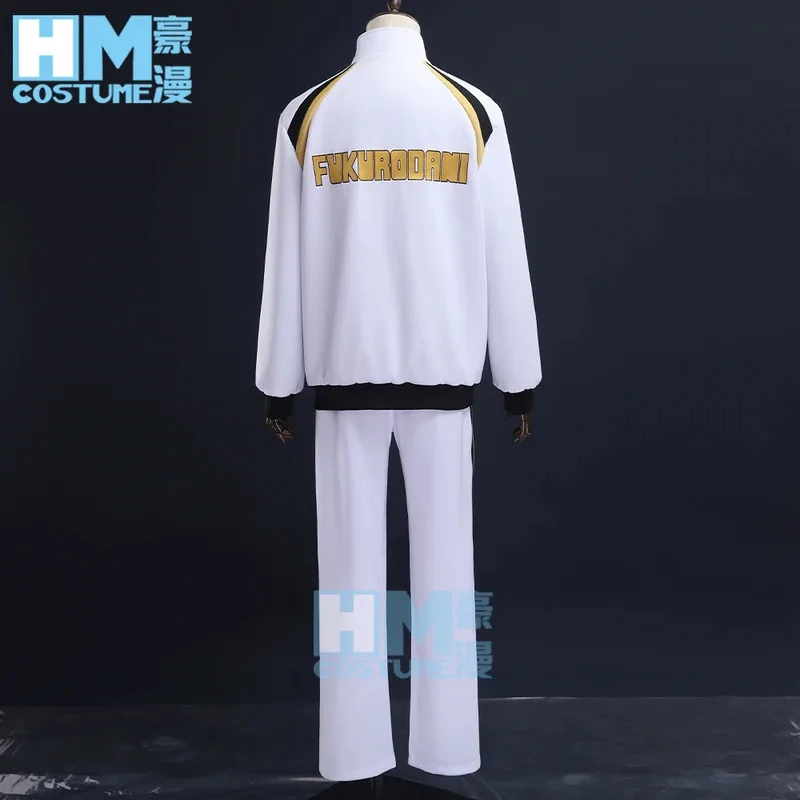 High Quality Haiky Anime Kotaro Bokuto Akaashi Keiji Cosplay Costume Fukurodani High School Uniform Embroidery Tracksuit