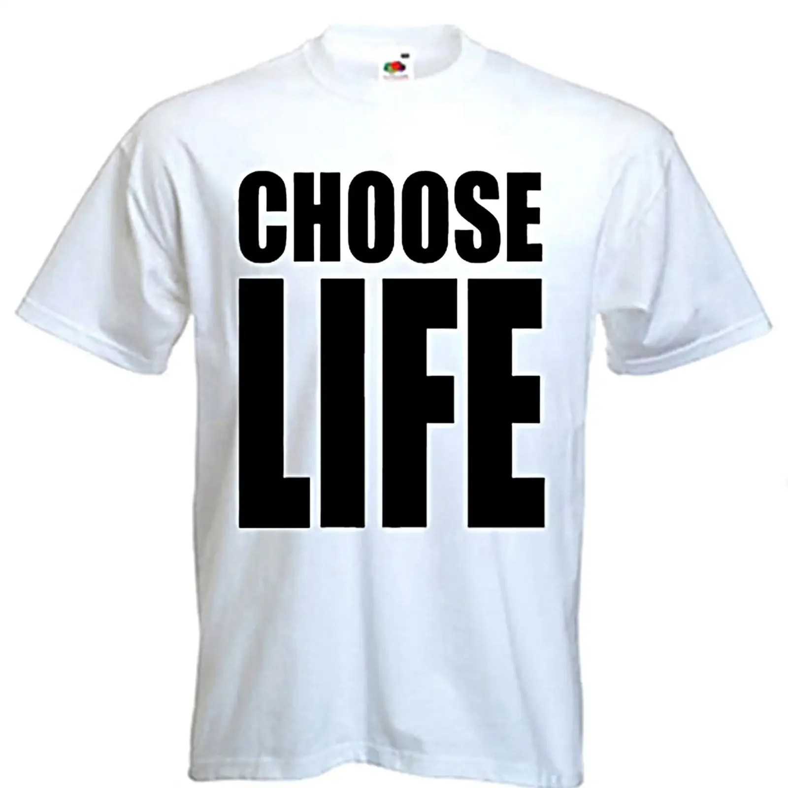 T-shirt pour homme Choose Life, style vintage, décontracté, élégant, légèrement délavé, pour un usage quotidien, vêtements confortables de créateur