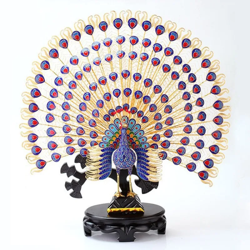 

Ornament peacock open screen, wedding living room, office decoration, handicrafts business, conference gifts