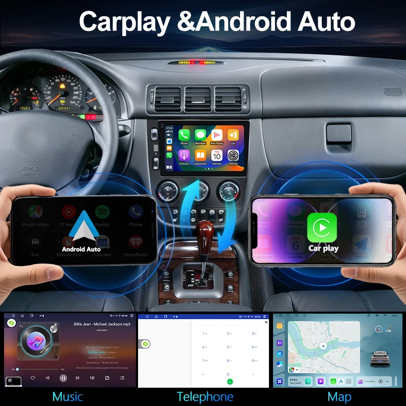 MeiHua Car Radio For Benz ML320 2003-2005 2K QLED Android 14 Multimedia Video Player AI Voice CarPlay GPS 4G Head Unit
