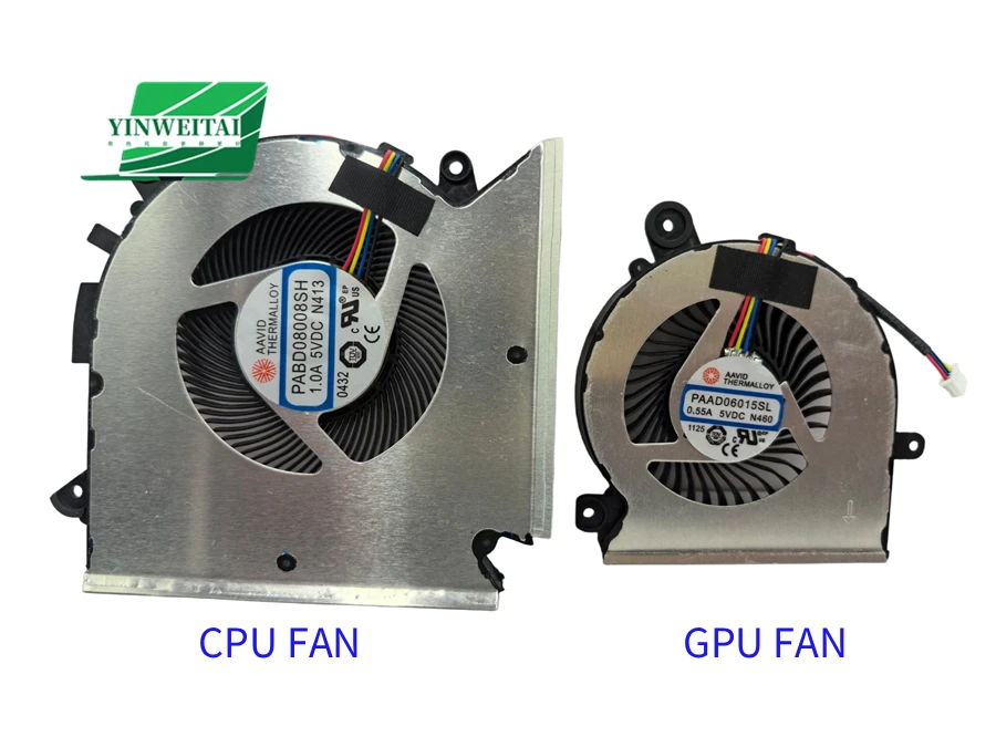 New fan For MSI GF63 GF65 GF65 Thin 10SD 10SDR 10SE 10SER 9SD 9SE 9SEX 9SEXR MS-16R1 MS-16R2 PABD08008SH-N413 PAAD06015SL N433