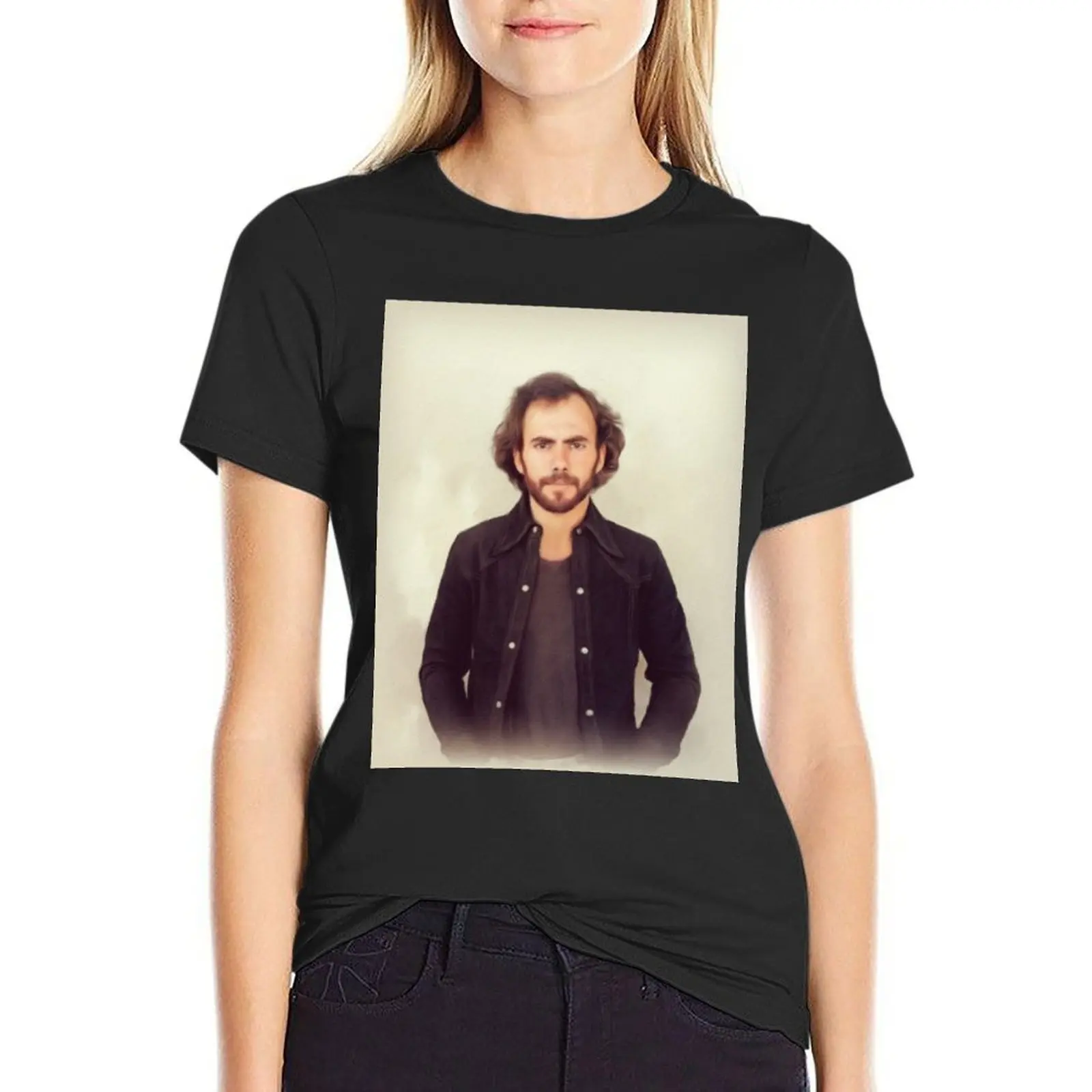 

Steve Goodman, Music Legend T-Shirt Short sleeve tee customs new edition Women clothing