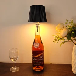 Lampada per bottiglia di vino lampada da tavolo a LED lampada da tavolo a 3 colori con regolazione continua ricaricabile Touch Control lampada per bottiglia di vino atmosfera luce notturna